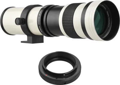 Produktbild von Kamera MF Super Tele-Zoomobjektiv F / 8.3-16 420-800 mm T-Halterung mit Adapterring Universal 1/4 Gewinde Ersatz fuer Canon EF-Mount-Kameras EOS 80D 77D 70D 60D 60Da 50D 7D 6D 5D T7i T7s T6s T6i T6i T5i T5i T3i T3i T3 T2i SL2 SL1
