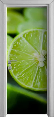 Produktbild von Tür Selbstklebende 80x210 cm Türfolie Türtapete Klebefolie - Limetten Obst