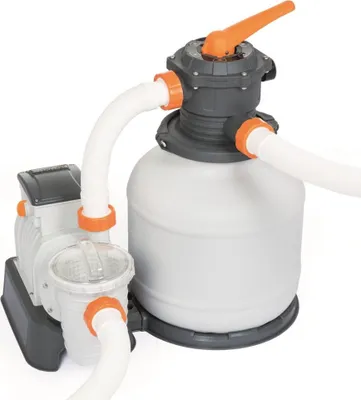 Immagine prodotto di Bestway 58486 Sistema di filtraggio a sabbia Flowclear per piscine con un tasso di circolazione di 11.355 litri/ora