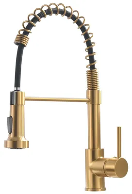 Küchenarmatur, ausziehbar, 2 Strahlarten, 360° drehbar, Gold