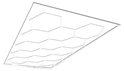 Image de Lampe de garage - Plafonnier LED - Lampe d'atelier - Éclairage de cave - Éclairage de garage - Design hexagonal