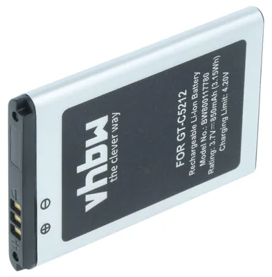 Produktbild von vhbw Akku kompatibel mit Samsung GT-E1200i, GT-E1230, GT-E1310C, GT-E1310B, GT-E1200, GT-E1310 Handy Smartphone Telefon (850 mAh, 3,7 V, Li-Ion)