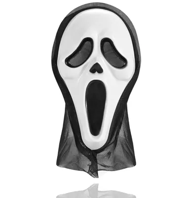 Produktbild von Scream Maske Ghostmaske für Herren & Damen als Kostüm für Halloween - Ghostface Horror Verkleidung