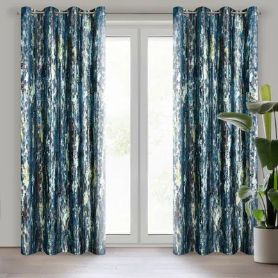 Produktbild von Vorhang GRACE dunkelblau marine140x250 cm  Ösen Ösenvorhang