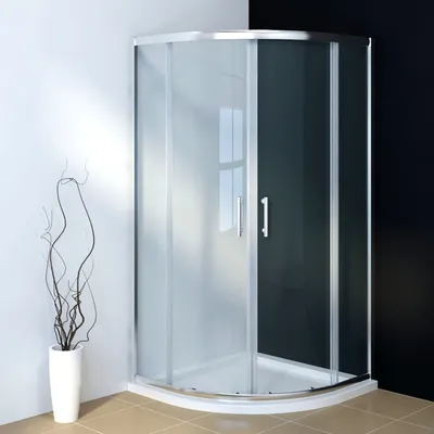 Produktbild von Runddusche Viertelkreis Duschkabine 80x80x185cm ESG Drehtür Dusche Duschkabinen