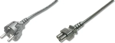Produktbild von DIGITUS Anschlusskabel CEE 7/7 (Typ-F) -> C5 St/Bu 1.8m Polybeutel