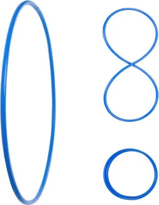 Produktbild von Faltbarer Hula Hoop, HDPE-20mm, Blau, Ø95cm