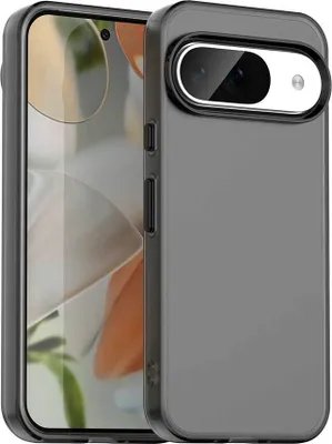 Image de Étui pour Google Pixel 10 / 10 Pro, étui de téléphone fin semi-transparent mat résistant aux chocs Noir