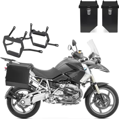 Produktbild von Set Alukoffer + Kofferträger passend für BMW R 1200 GS 04-12 / Adventu