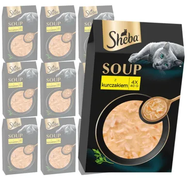 Zdjęcie produktu dla Sheba Soup z Kurczakiem 40x40g Mokra Karma w Sosie Zupka Dla Kota
