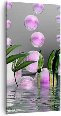 Produktbild von Bild auf Leinwand - Leinwandbild - Computer Grafik Blase - 65x120cm - Wand Bild - Wanddeko - Leinwanddruck - Bilder - Kunstdruck - Wanddekoration - Leinwand bilder - Wandkunst - PA65x120-2329