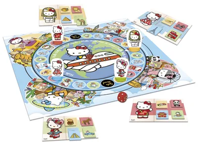 Productafbeelding van Educa - Kinderspel | Hello Kitty Werelddtour | Bordspellen voor onderweg