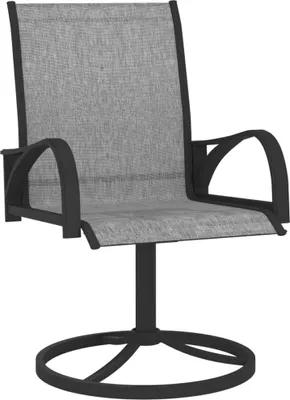 Produktbild von vidaXL Garten-Drehstühle 2 Stk. Textilene and Stahl Grau