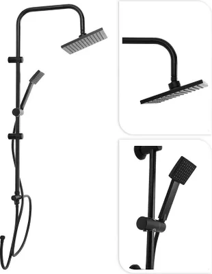 Obrázok produktu pre EXCELLENT Sprchový set bez batérie na stenu Dážď matná čierna KO-CF6000020