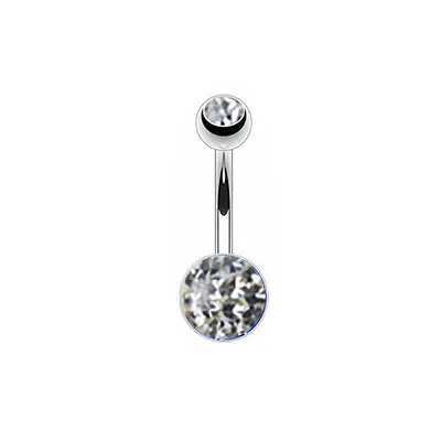 Produktbild von Taffstyle Bauchnabelpiercing Bauchnabelpiercing Stecker Epoxy Kristall Kugel, Clear