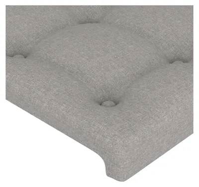 Produktbild von Höhenverstellbares Polsterkopfteil mit Holzbeinen in Hellgrau 100x5x78/88 cm