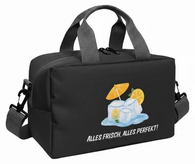 Immagine prodotto di Borsa termica pieghevole, capacità 3,5 litri, colore nero, adatta per il congelamento, ideale per medicinali, cosmetici, snack