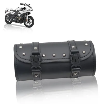 Immagine prodotto di Borsa da sella per moto - 31 x 13,5 cm -Poliuretanoimpermeabile - Nero - Per la moto