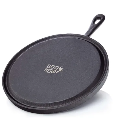 Produktbild von BBQ-Nerd Gusseisen Crêpespfanne Ø 26 cm für Pfannkuchen Crêpes Spiegelei - Antihaftpfanne mit exzellenter Wärmeleitung
