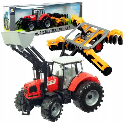 Produktbild von QULKI Großer Traktor mit Anhänger und Lader, Friktionsantrieb