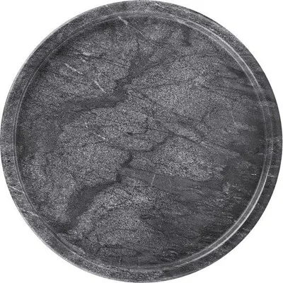 Zdjęcie produktu dla Serwowa płyta Famanu z marmuru - okrągła, czarna, 25 cm