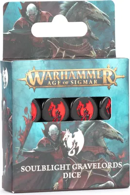 Produktbild von Games Workshop Würfelset der Seelenbrand-Grabesfürsten, Würfelsatz, Schwarz, Rot, 16 Stück(e)