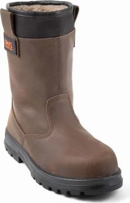 Image de Bottes fourrées KAMA S3 CI en cuir marron avec embout et semelle acier - T.42 - GASTON MILLE - RAMA3N-42