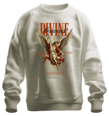 Imagen del producto de Divina, Ángeles, Arcángel Miguel, Alas, Dios, Religiós, Sudadera, Jersey, Naturaleza, M