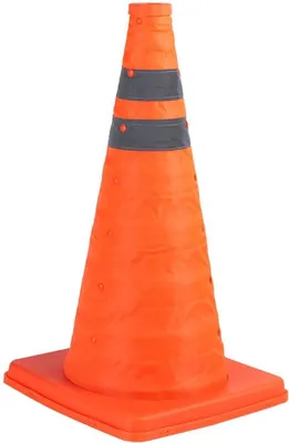 Produktbild von 1Pack 18 Zoll zusammenklappbare Verkehrskegel Orange Größe 45 cm Reflektierender Sicherheitskegel