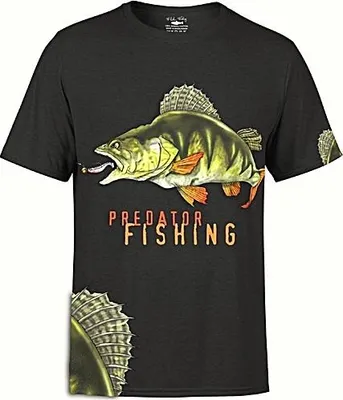 Produktbild von Fladen T-shirt Greedy Perch black S