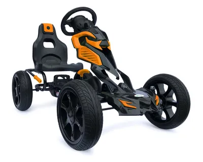 Produktbild von Großer Gokart mit Pedalen Schaumreifen - orange