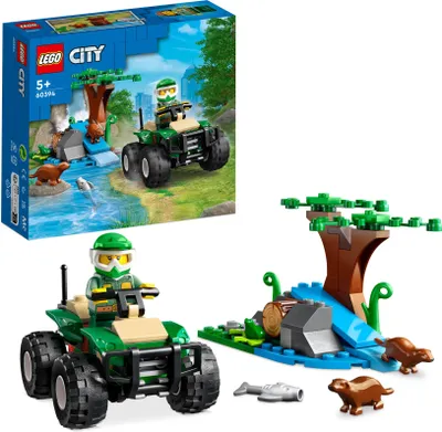Produktbild von LEGO 60394 City Quad-Tour zum Flussufer, Set mit Geländewagen-Quadbike-Spielzeug und Wild-Tier-Figuren für Kinder ab 5 Jahren