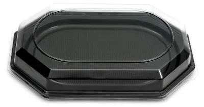 Produktbild von 10 Catering- Trays schwarz inklusive DECKEL, 470 x 320 x 85 mm, 1166+1172, B
