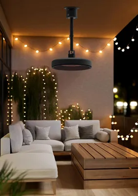 Produktbild von Deckenheizung – Wärmestrahler – Terrassenheizung – Terrassenofen – Infrarotheizung – Schwarz