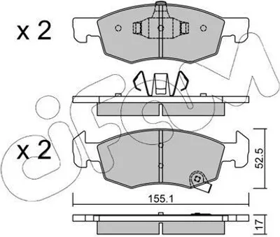 Produktbild von CIFAM Bremsbeläge Satz Vorne Bremsklötze für OPEL Corsa E Schrägheck (X15) 822-1034-0