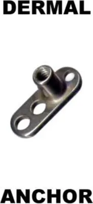 Produktbild von Dermal Anchor Platte aus Titan mit drei Löchern