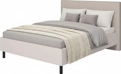 Produktbild von Dmora Doppelbett Uboldo Beige, Matratzengröße 160x200 cm Gepolstert
