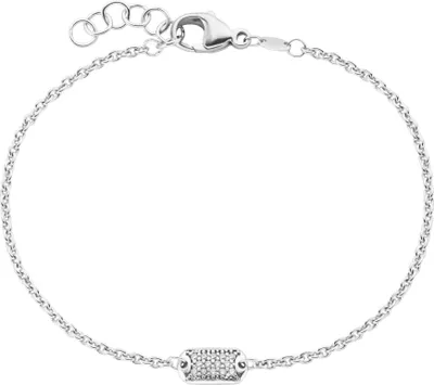 Produktbild von Armband Smart Jewel Mittelteil rechteckig mit Zirkonia, Silber 925 Silber 19 cm