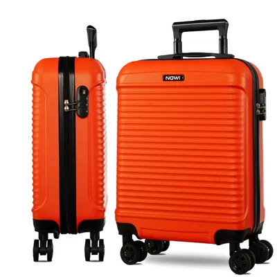 Produktbild von NOWI® Las Palmas Koffer Klein: 55x40x20cm, Leichter Hartschalenkoffer mit Rollen, 34L Kabinenkoffer, Handgepäckskoffer (orange, M)