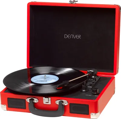 Produktbild von Denver VPL-120Red prenosný gramofón s funkciou digitalizácie USB