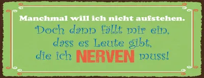 Produktbild von vianmo Holzschild 10x27 cm Manchmal will ich nicht aufstehen