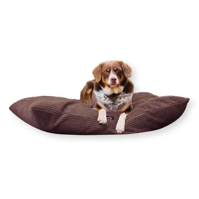 Produktbild von 4L Textil MOLLY Hundekissen aus Cord, wendbares Hundebett, abnehmbarer waschbarer Bezug, für große Hunde, 120x100 cm, Dunkelbraun