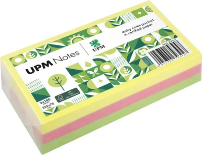 Produktbild von Notes Haftnotiz 5855-21PG-3 Brillant 125x75mm 100 Blatt sortiert 3 Stück Packung mit 24 Stück
