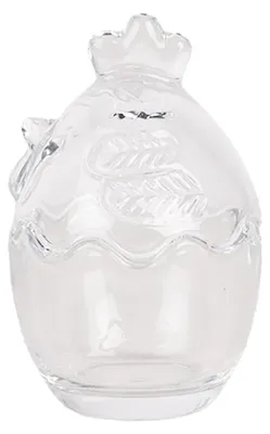 Image de Clayre & Eef Pot en verre Poulet Ø 6x9 cm Verre transparent