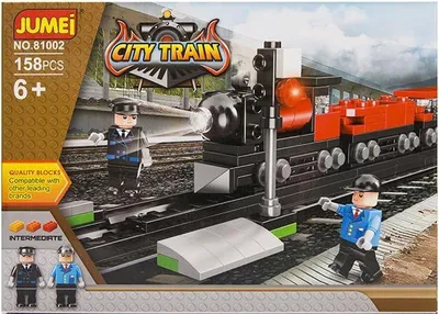 Image de Jumei City Kit de construction : train, 158 pièces, 25 x 18 cm