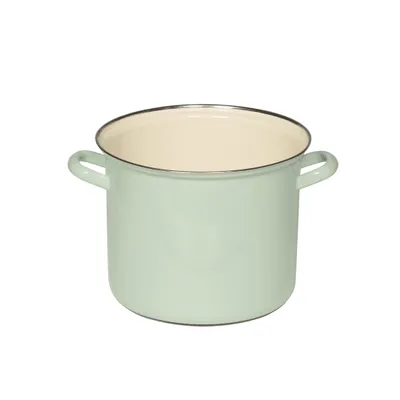 Produktbild von Riess Emaille Topf mit Chromrand Ø 22 cm, 6 l, nilgrün pastell