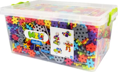 Produktbild von Meli Baukasten Konstruktionsbausteine 2000 Teile - pädagogisches Spielzeug
