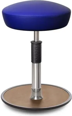 Produktbild von Sitz- Stehhocker Free Regular Hutsitz Boxmark Leder blau chrom /Natur.