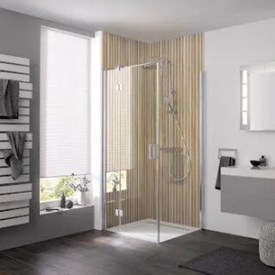 Produktbild von HSK 2830080-68-1640 Aperto Seitenwand für Drehtür 800x2000mm Schwarz-Matt Linea 01