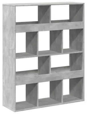 Obrázek produktu pro vidaXL Knihovna betonová šedá 100x33x125,5 cm materiál na bázi dřeva